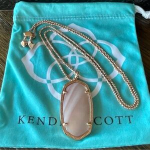 Kendra Scott Reid Pendant Necklace Pink Cats Eye